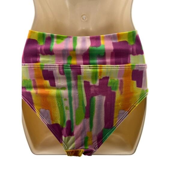 Victoria's Secret Multicolor Watercolor Bandeau Bikini Swimsuit Small / 34B - Picture 10 of 13